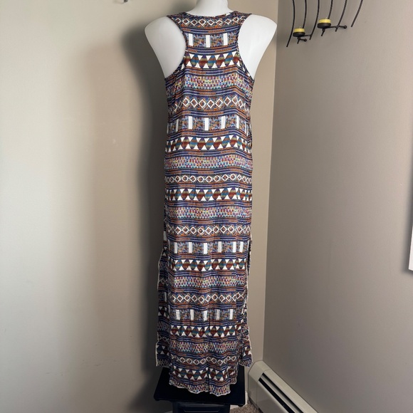 Women's Sleeveless Summer‎ Aztec Maxi Dress Multicolor Medium Tribal Coco Cabana - Picture 6 of 15